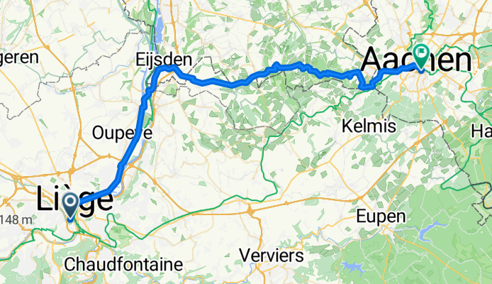 Lüttich - Aachen mit Dreiländereck