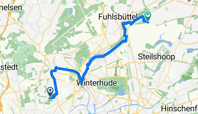 Lokstedt nach Ohlsdorf