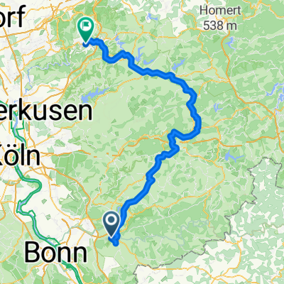 489. Bergisches Land mit Bahntrassenradweg; Starkregen
