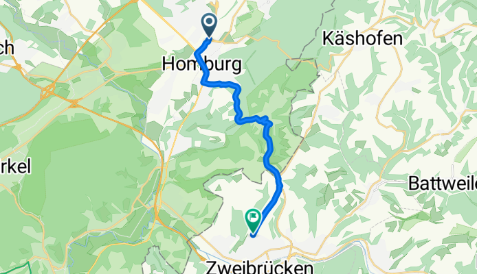 Homburg Hbf <-> FH Zweibrücken
