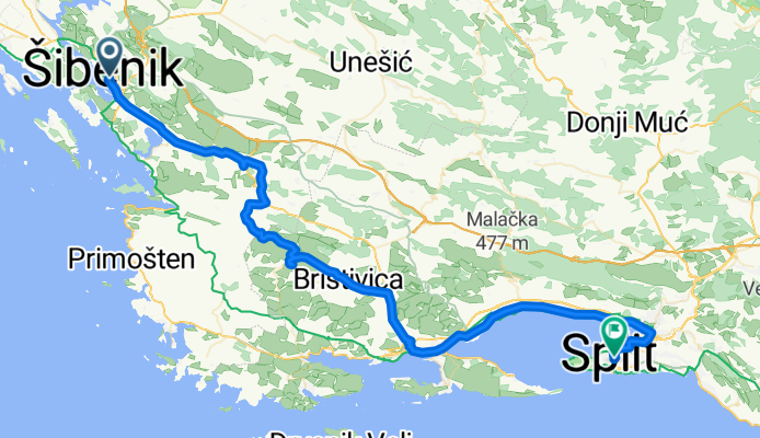 Sibenik to Split