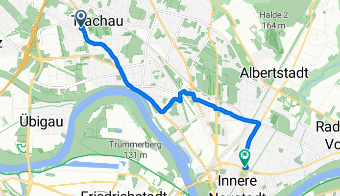 Schnelle Ausfahrt durch Dresden