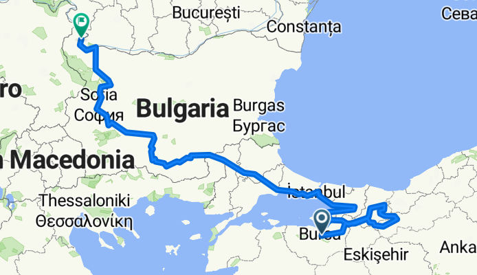 Höhenprofil Bulgarien