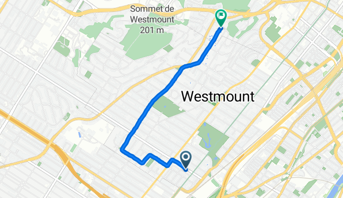 Brief ride from Westmount to Montréal