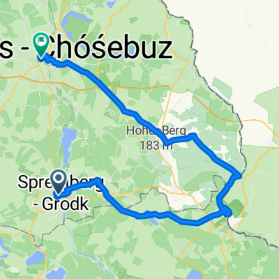 Spremberg-Cottbus über bad Muskau
