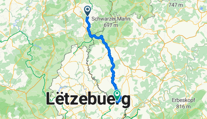 montenau naar echternach via hutterscheid