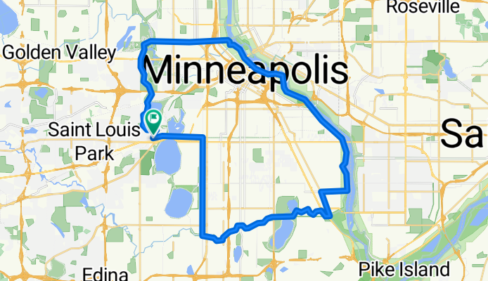Lengthy bike tour through Minneapolis