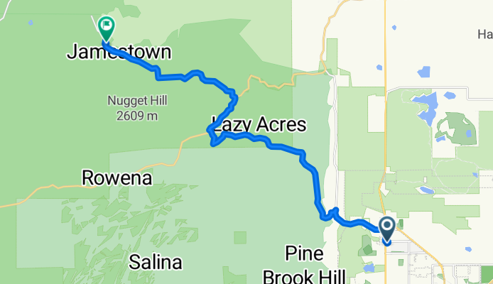 N Boulder to Jamestown