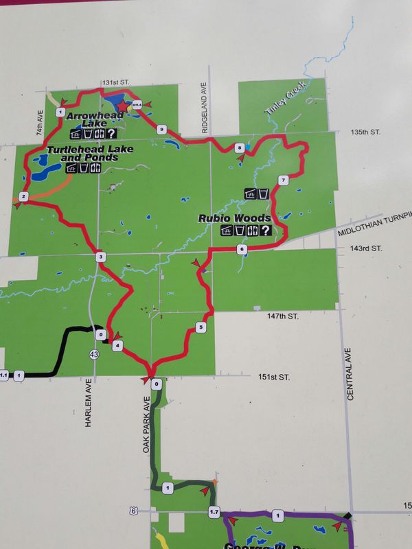 Crestwood: Coopers Hawk Grove to Arrowhead Lake &amp; Back