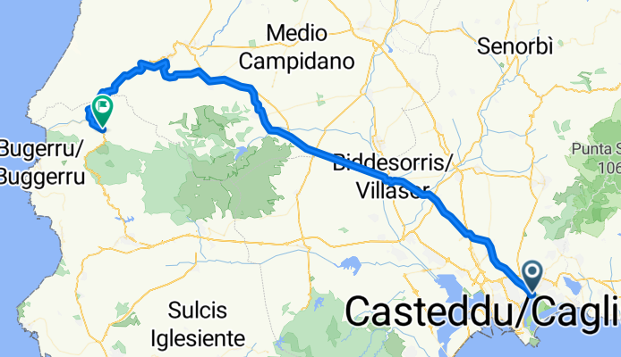 Tag 1 Cagliare route  1