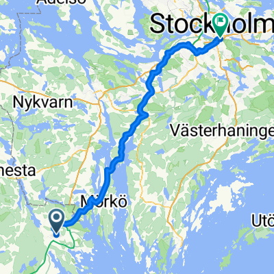 Long bike tour through Stockholm