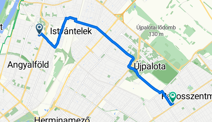 Quick ride from Budapest XIII. kerület to Majorszegidűlő