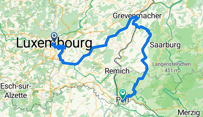 80km Lux-Grevenmacher-Nittel-Merzkirschen-Perl