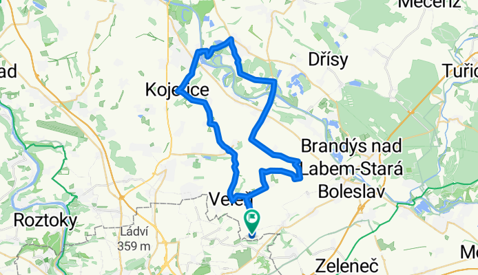 Přezletice-Neratovice-Kostelec-Přezletice