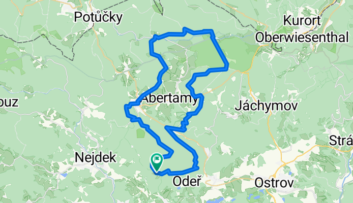 Lužec-Pernink-Myslivny-Špičák-Plešivec-Pstruží-Lužec
