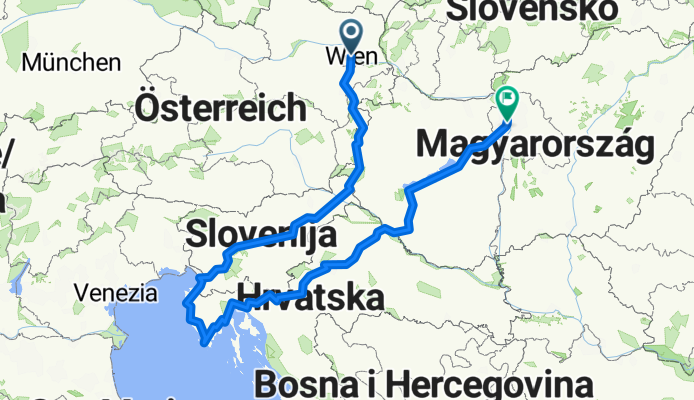 Wiedeń - Budapeszt przez Istrię