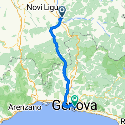 Lengthy bike tour from Stazzano to Genova