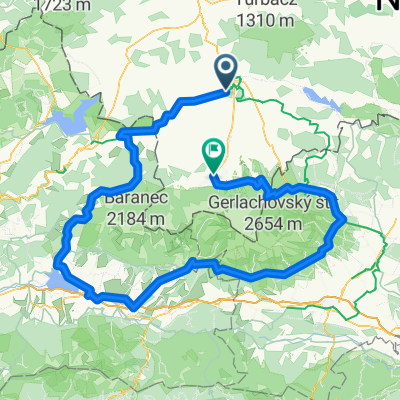 Lengthy bike tour through Zakopane