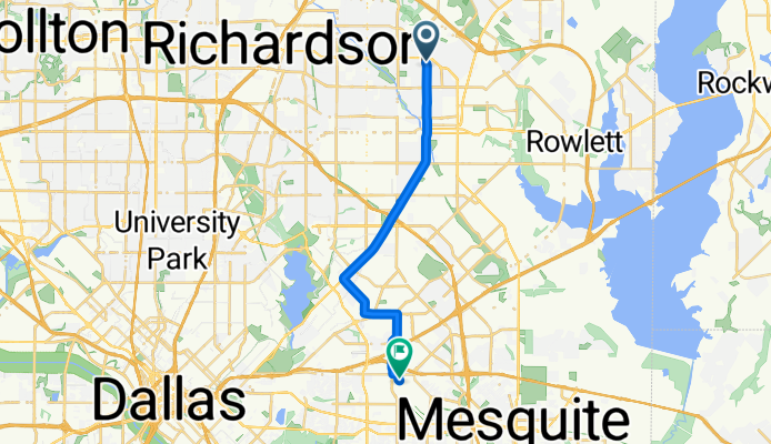 ride from Garland to Mesquite