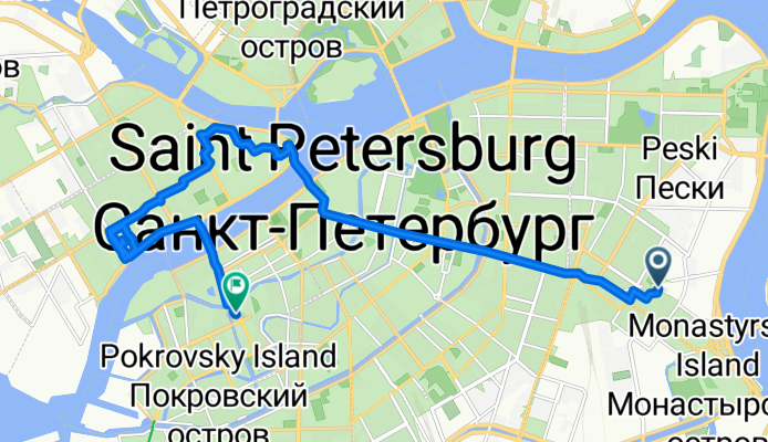ride through Saint-Pétersbourg