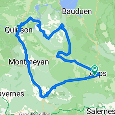 Lengthy bike tour through Aups