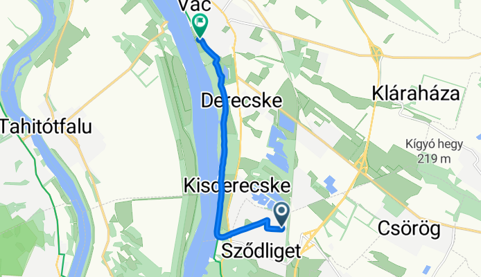 Brief ride from Sződliget to Vác