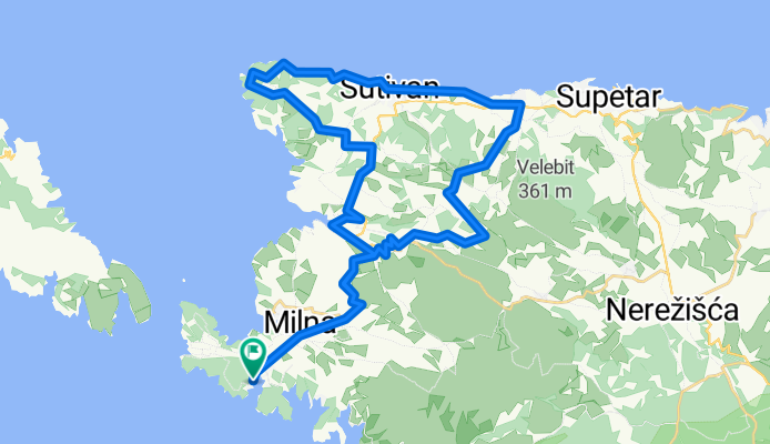 Milna, Osibova - Sutivan - Mirca - Milna