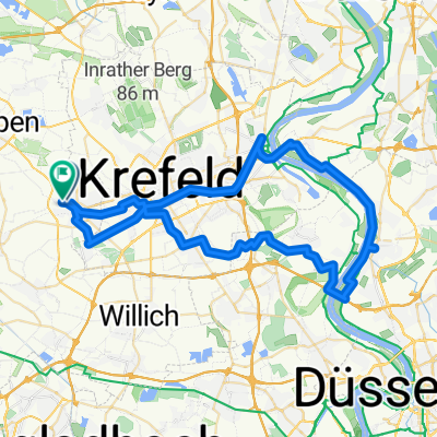 Tönisvorst - Uerdingen - Duisburg - Kaiserswerth - Krefeld