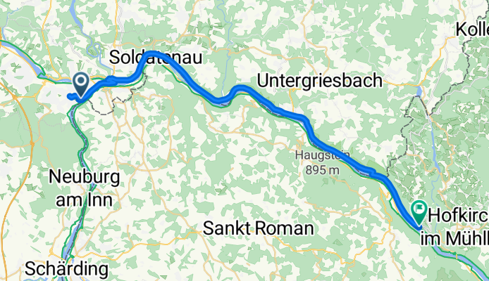 Donauradweg 2017 - Passau-Wien_1_IBB Passau Süd nach Gasthof Luger