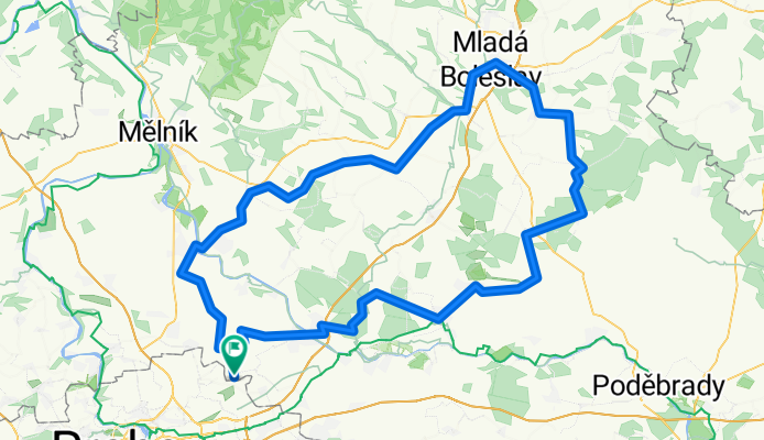 Přezletice-Neratovice-Mladá Boleslav-Milovice-Houštka smyčka-Brandýs n.L/Stará Boleslav-Přezletice