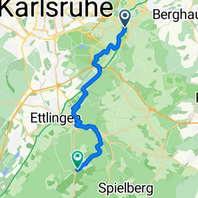 Ausfahrt von Karlsruhe nach Ettlingen