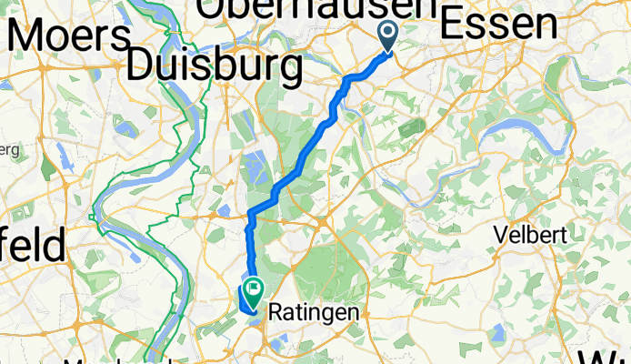 Mülheim Winkhausen - Düsseldorf Flughafen Startbahn
