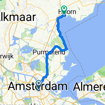 Lengthy ride through Hoorn