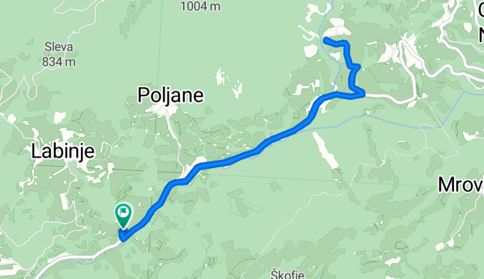 Short bike tour from end of Cerkno to Franja and back.