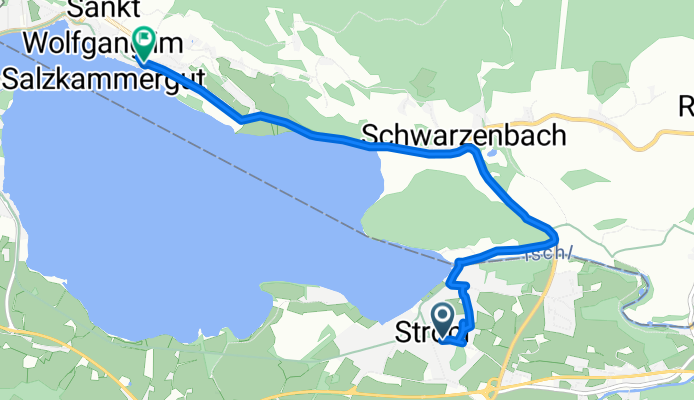 Schnelle Radrunde von Strobl nach Sankt Wolfgang im Salzkammergut