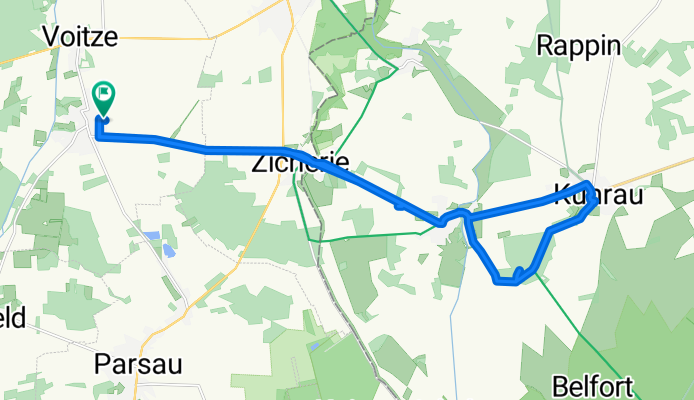 Tülau nach Kunrau zum Schloß und zurück