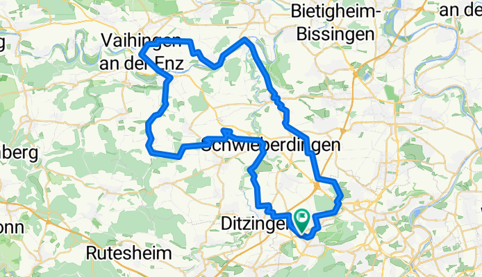 Stuttgart-Weilimdorf(Rundtour)-Vaihingen/Enz-Weilimdorf