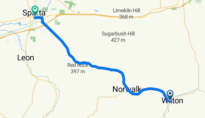 Lengthy bike tour from Wilton to Sparta