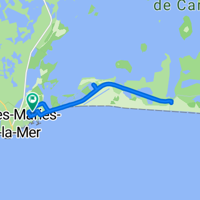 ride through Saintes-Maries-de-la-Mer