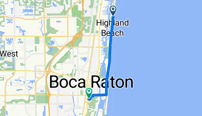 Short ride from Highland Beach to Boca Raton