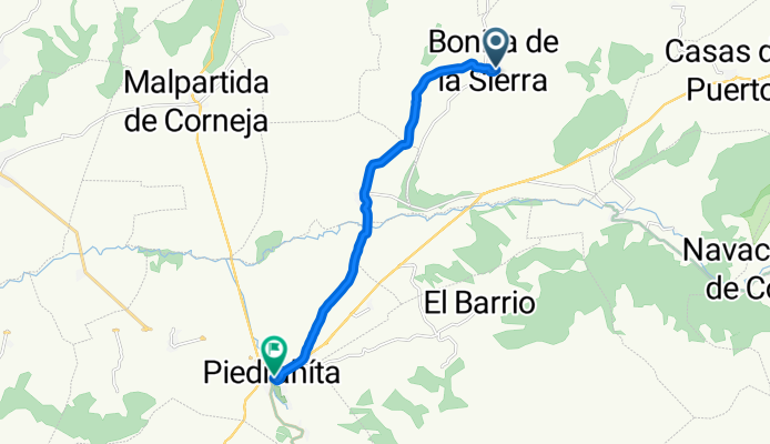 bike tour from Bonilla de la Sierra to Piedrahíta
