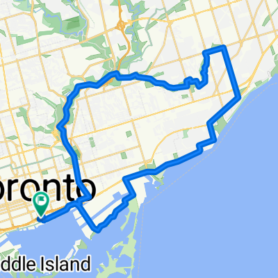 Lengthy bike tour through Toronto