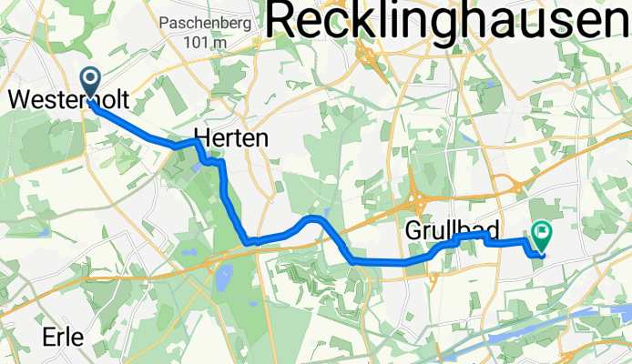 Zum Südbad Durch den Hertener Schloßpark