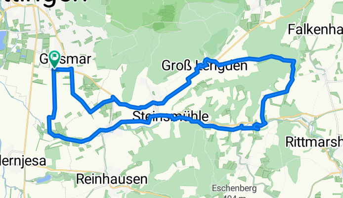 2017-08-30 Geismar - Gartetal - Niedeck - Groß-Lengden - Klein Lengden - Diemardener Warte - Geismar