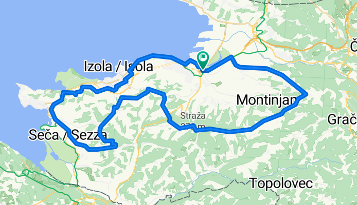 Kp - Sv.Anton - Pomjan - Gažon - Šared - Korte - Lucija - Portorož - Izola - Kp