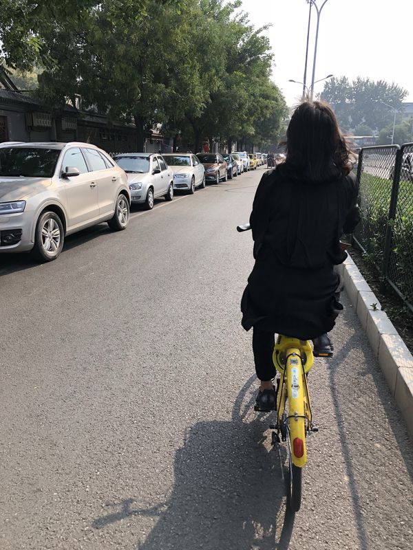 Beijing morning cycle around the park