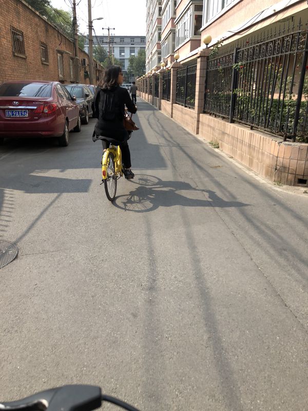 Beijing morning cycle around the park
