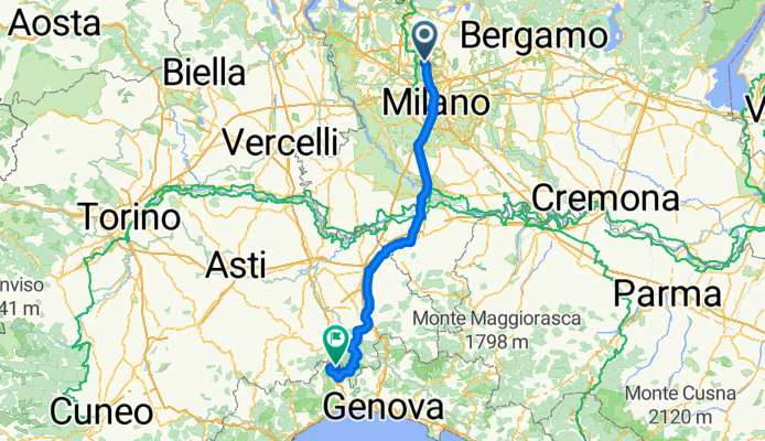Bovisio-Masciago to Rossiglione (via SS35)
