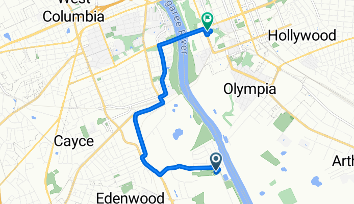 Quick ride from Cayce to Columbia