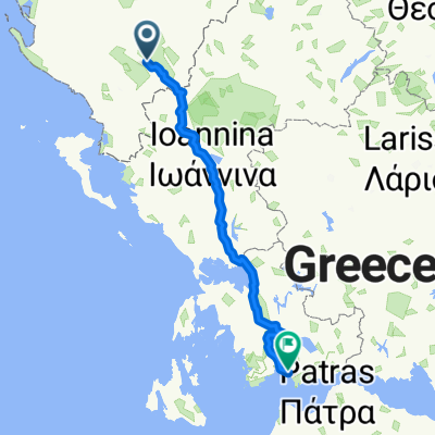Permet Albania to Mesolonghi Greece
